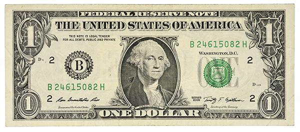 1 dólar